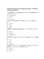 Tài liệu Đề thi và đáp án tiếng anh trình độ TOEFL - Tìm từ sai trong số các từ được gạch chân - Đề 50 pdf