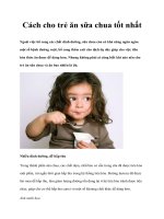 Tài liệu Cách cho trẻ ăn sữa chua tốt nhất pptx