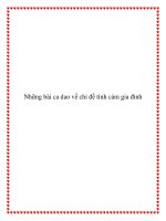 Tài liệu Những bài ca dao về chỉ đề tình cảm gia đình pptx