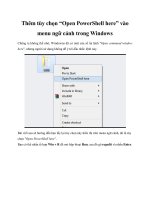 Tài liệu Thêm tùy chọn “Open PowerShell here” vào menu ngữ cảnh trong Windows potx