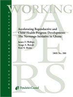 Tài liệu Accelerating Reproductive and Child Health Program Development: The Navrongo Initiative in Ghana docx