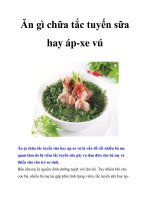 Tài liệu Ăn gì chữa tắc tuyến sữa hay áp-xe vú potx