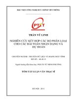Nghiên cứu kết hợp các bộ phân loại cho các bài toán nhận dạng và dự đoán