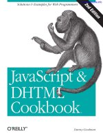 Tài liệu JavaScript & DHTML Cookbook ppt