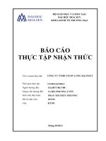 Báo cáo thực tập nhận thức Công ty TNHH SX-TM-DV Long Đại Phát