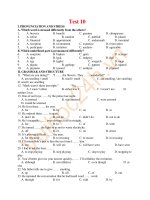 Tài liệu University english exam test 10 docx
