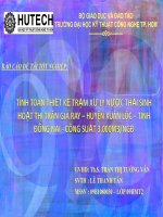 tính toán thiết kế trạm xử lý nước thải sinh hoạt thị trấn gia ray -huyện xuân lộc-tỉnh đồng nai, công suất  3.000 m3ngđ