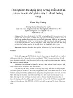 Thử nghiệm tác dụng tăng cường miễn dịch in vitro của các chế phẩm cây trinh nữ hoàng cung
