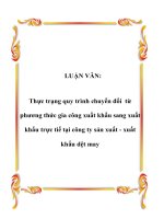 Thực trạng quy trình chuyển đổi từ phương thức gia công xuất khẩu sang xuất khẩu trực tiếp tại công ty sản xuất - xuất khẩu dệt may