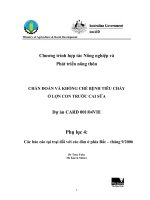 CHẨN ĐOÁN VÀ KHỐNG CHẾ BỆNH TIÊU CHẢY Ở LỢN CON TRƯỚC CAI SỮA - Các báo cáo tại trại đối với các đàn ở phía Bắc – tháng 9/2006