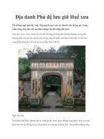 Tài liệu Địa danh Phủ đệ lưu giữ Huế xưa docx