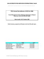 Tài liệu FSC Annual Surveillance of SCS for 2006: Forest Management Audit to Michigan Department of Natural Resources, USA (SCS-FM/COC-090N) ppt