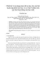 Thiết kế và sử dụng lược đồ tư duy cho các bài luyện tập phần hoá học vô cơ lớp 9 nhằm tích cực hoá hoạt động của học sinh