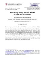Khơi thông những nút thắt thể chế để phục hồi tăng trưởng