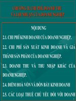 Tài liệu Chi phí doanh thu, lợi nhuận doanh nghiệp potx