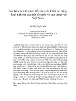 Vai trò của nhà nước đối với xuất khẩu lao động   kinh nghiệm của một số nước và vận dụng vào việt nam