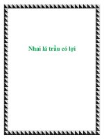 Tài liệu Nhai lá trầu có lợi docx