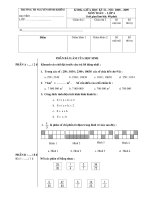 Tài liệu Đề thi giữa kỳ II môn toán lớp 4 năm 2008-2009 pptx