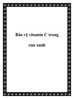 Tài liệu Bảo vệ vitamin C trong rau xanh ppt