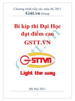 Tài liệu Bí kíp thi đại học đạt điểm cao potx