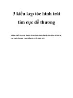 Tài liệu 3 kiểu kẹp tóc hình trái tim cực dễ thương ppt