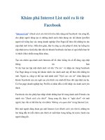 Tài liệu Khám phá Interest List mới ra lò từ Facebook pptx