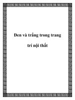 Tài liệu Đen và trắng trong trang trí nội thất ppt