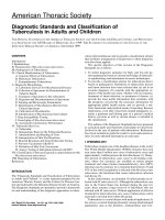 Tài liệu Diagnostic Standards and Classification of Tuberculosis in Adults and Children doc