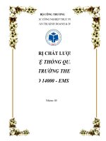 Hệ thống quản lý môi trường theo ISO 14000 EMS