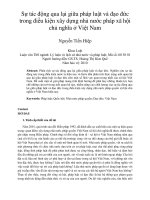 Sự tác động qua lại giữa pháp luật và đạo đức trong điều kiện xây dựng nhà nước pháp xã hội chủ nghĩa ở việt nam