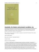 Tài liệu Australia, its history and present condition ppt