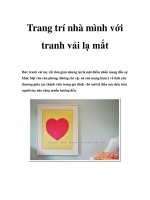 Tài liệu Trang trí nhà mình với tranh vải lạ mắt ppt