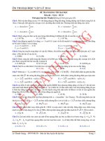 ĐỀ THAM KHẢO THI ĐẠI HỌC  Môn thi : Vật lý – Đề 10