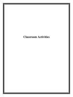 Tài liệu Classroom Activities ppt