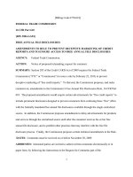Tài liệu AMENDMENTS TO RULE TO PREVENT DECEPTIVE MARKETING OF CREDIT REPORTS AND TO ENSURE ACCESS TO FREE ANNUAL FILE DISCLOSURES pptx