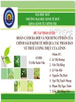 hoàn cảnh ra đời và nội dung cơ bản của chính sách kinh tế mới qua tác phẩm bàn về thuế lương thực của lênin