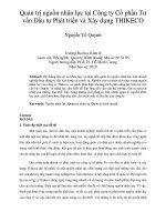 Quản trị nguồn nhân lực tại công ty cổ phần tư vấn đầu tư phát triển và xây dựng THIKECO
