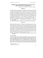 Tài liệu NGHIÊN CỨU TỔNG HỢP HAI DẪN XUẤT TAN TỐT TRONG NƯỚC CỦA ARTEMISININ ppt