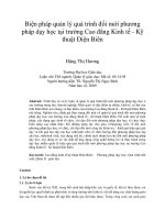 Biện pháp quản lý quá trình đổi mới phương pháp dạy học tại trường cao đẳng kinh tế   kỹ thuật điện biên