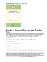 Tài liệu An Example of Communal Currency pdf