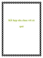 Tài liệu Kết hợp sữa chua với củ quả pdf