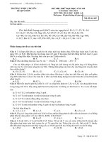 Tài liệu ĐỀ THI THỬ ĐẠI HỌC LẦN III NĂM HỌC 2012-2013 MÔN THI: HOÁ HỌC KHỐI A,B - TRƯỜNG THPT CHUYÊN LÊ QUÝ ĐÔN - Mã đề thi 485 pdf