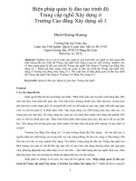 Biện pháp quản lý đào tạo trình độ trung cấp nghề xây dựng ở trường cao đẳng xây dựng số 1