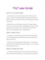 Tài liệu “Trị” môn Xã hội ppt