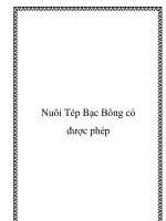 Tài liệu Nuôi Tép Bạc Bông có được phép docx