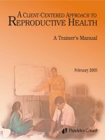 Tài liệu A Client-Centered Approach to Reproductive Health: A Trainer’s Manual docx