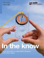 Tài liệu In the know - Using information to make better decisions: a discussion paper docx