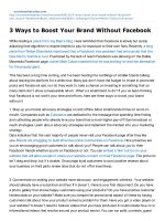 3 Ways to Boost Your Brand Without Facebook