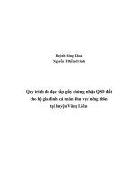 Tài liệu Đề tài: Quy trình đo đạc cấp giấy chứng nhận QSD đất cho hộ gia đình, cá nhân khu vực nông thôn tại huyện Vũng Liêm potx