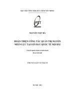 Hoàn thiện công tác quản trị nguồn nhân lực tại sân bay quốc tế nội bài